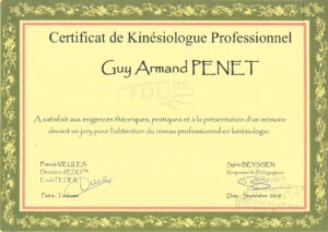 diplôme de kinésiologie professionnelle kinésiologue à la reole; kinésiologue à Langon; kinésiologue à Bazas