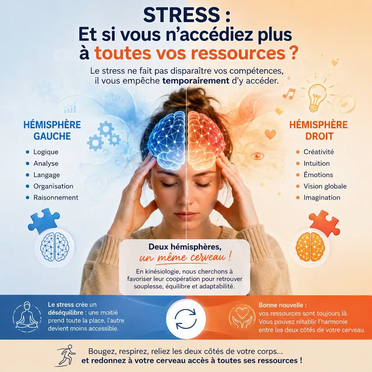 cerveau gauche et cerveau droit avec labyrinthe-kinesiologie et Guy-Arnaud Pénet