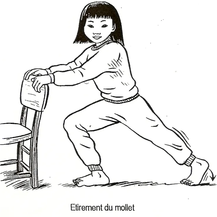 cerveau gauche cerveau droit, étirement du mollet avec labyrinthe-kinesiologie et Guy-Arnaud Pénet